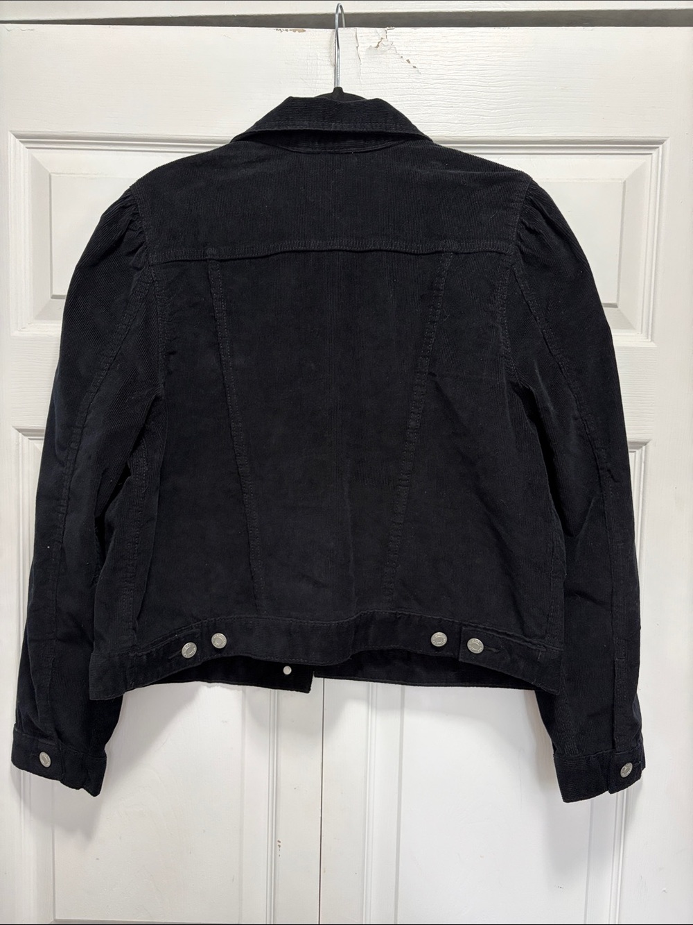 GAP Black Corduroy Trucker Jacket women’s large - Picture 2 of 11
